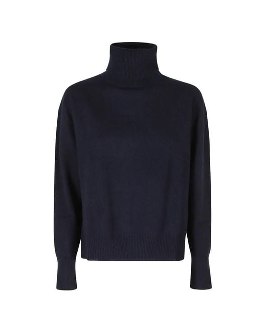 Semicouture Blue Roll-Neck Sweater