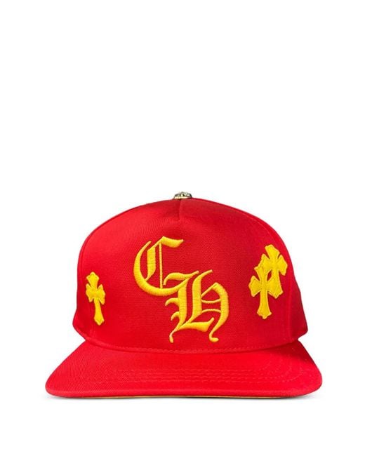 Chrome Hearts Red Cross-Patch Cap for men