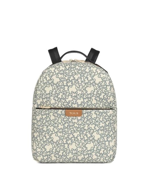 Tous White Kaos Logo-Pattern Backpack
