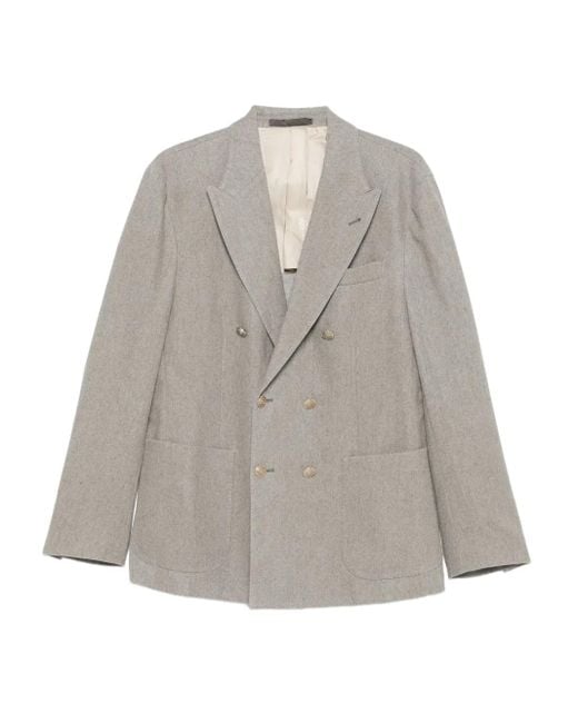 Blazer Doppiopetto di Eleventy in Gray da Uomo