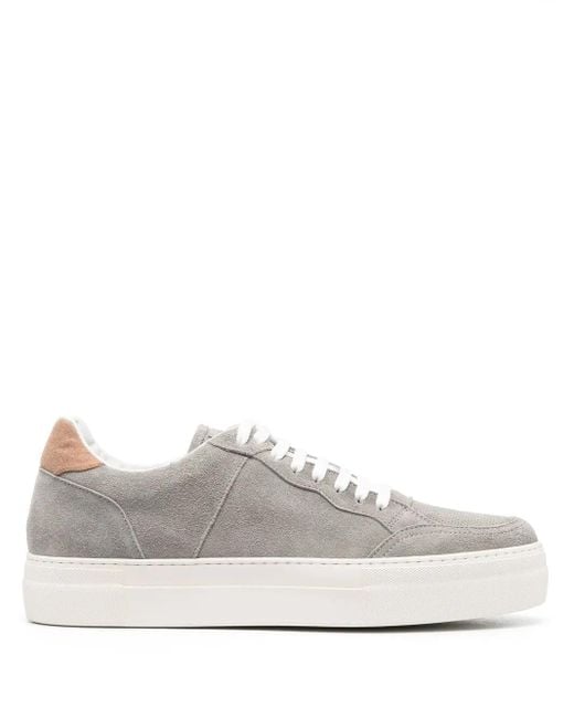Eleventy Suède Sneakers in het White voor heren