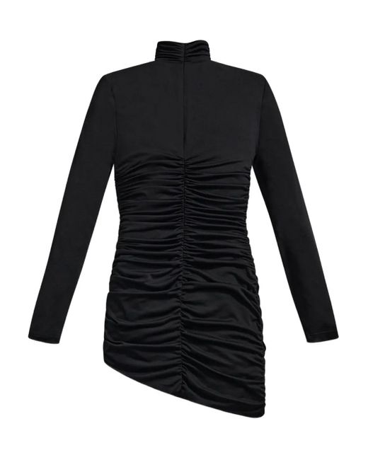 Area ビジュー ドレープ ミニドレス Black