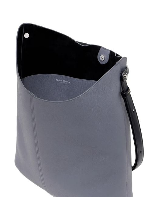 Maison Margiela Blue Xl Dress-Age Leather Shoulder Bag