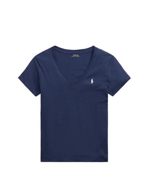 Polo Ralph Lauren Blue T-Shirt À Col V