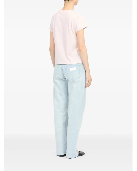 MM6 by Maison Margiela Pink Roundneck T-Shirt