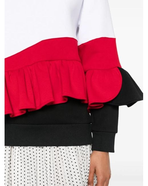 Ioana Ciolacu Red Pavlova Colour-Block Sweatshirt