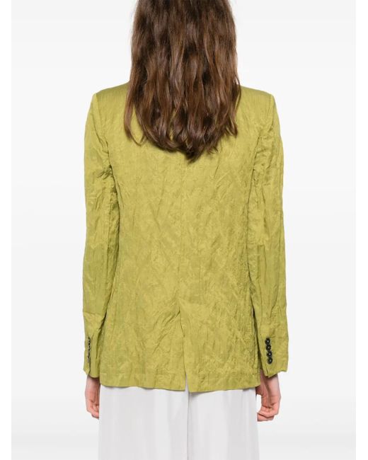Forte_forte Yellow Crinkled Blazer