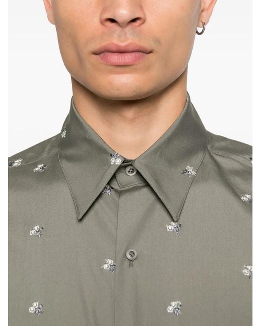 Rier Gray Cotton Shirt for men