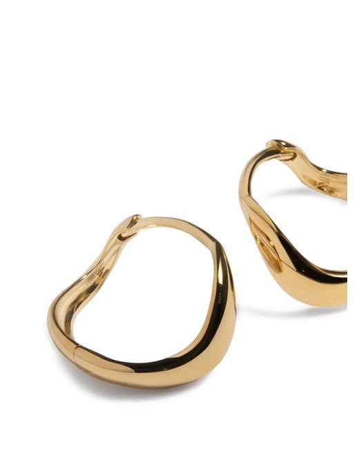 Monica Vinader Metallic Swirl Huggie Earrings