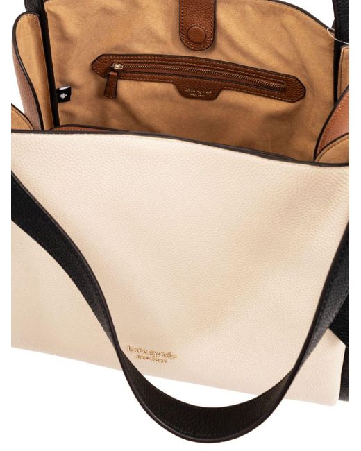 Kate Spade Natural Large Knott Leather Shoulder Bag