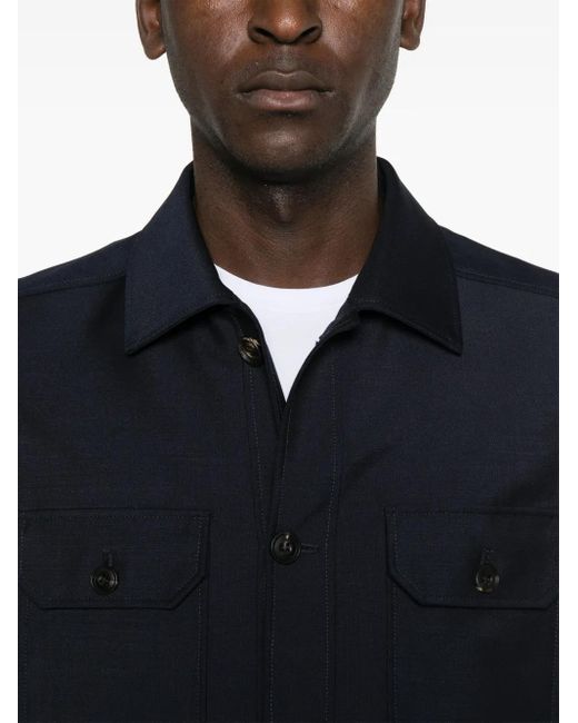 Corneliani Blue Shirt Jacket for men