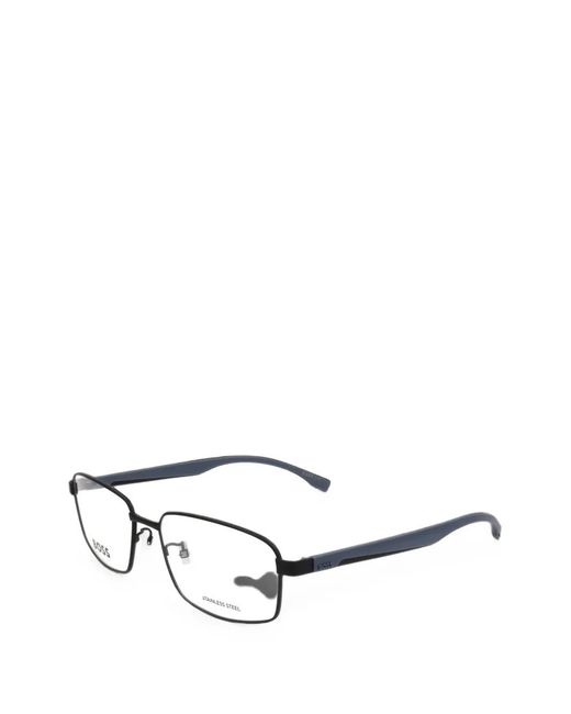 Boss White Square-Frame Glasses for men