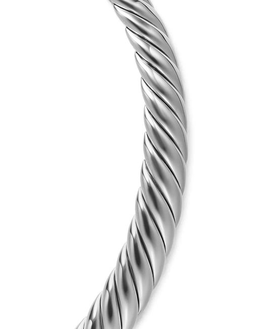 David Yurman White Sculpted Cable Flex Necklace