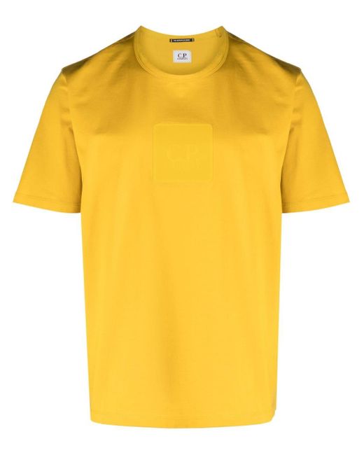 C P Company T-shirt Met Mercerised Jersey in het Yellow voor heren