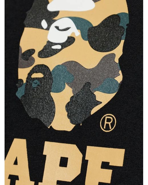 A Bathing Ape Black 1St Camo College Tee M for men