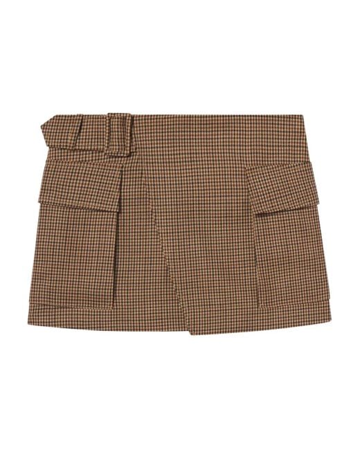 Jupe Mi-Longue À Taille Ceinturée A.L.C. en coloris Brown