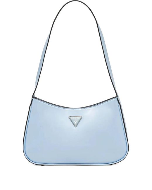 Guess Blue Arnela Triangle-Logo Tote Bag