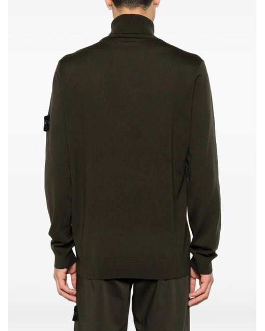 Pull À Patch Logo Stone Island pour homme en coloris Black