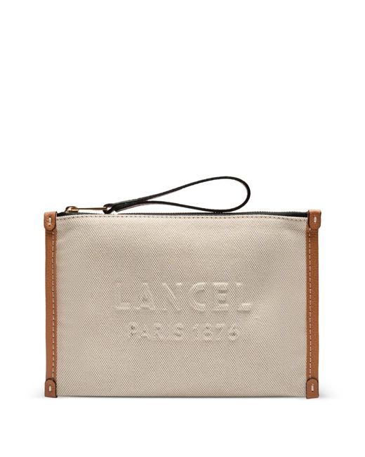 Lancel Natural Small Jour Zip Clutch Bag