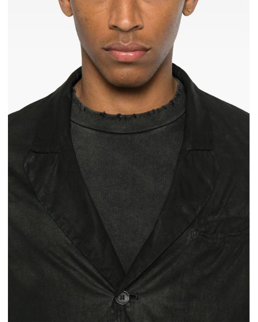 Masnada Black Crinckled Blazer for men
