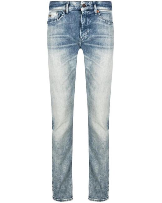 BOSS Men's Blue Slim-Fit Jeans