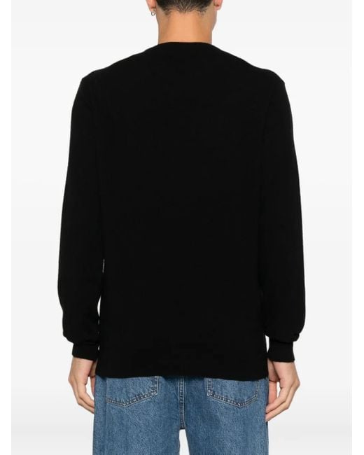 Mc2 Saint Barth Black Crew Neck Sweater for men