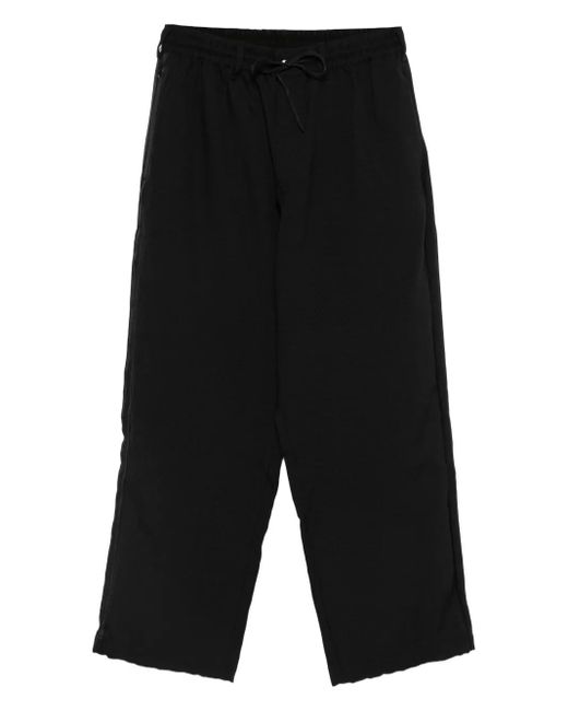 Y-3 Black Drawstring-Waist Pants for men