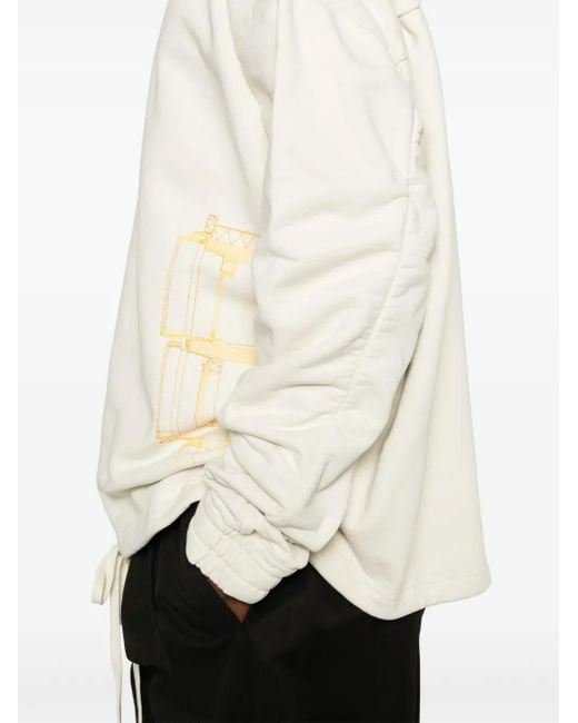 A_COLD_WALL* White Embroidered Cotton Shroud Sweatshirt for men
