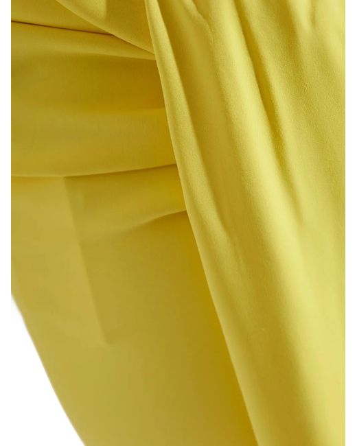 Jacquemus Gedrapeerde Staight Rok in het Yellow