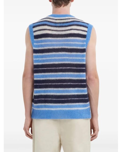 Marni Blue Sleeveless Knit Vest For for men