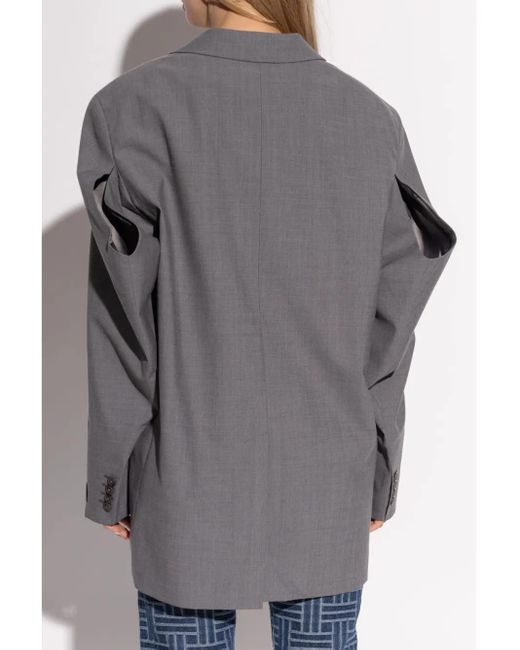 KENZO Gray Single Breasted Blazer