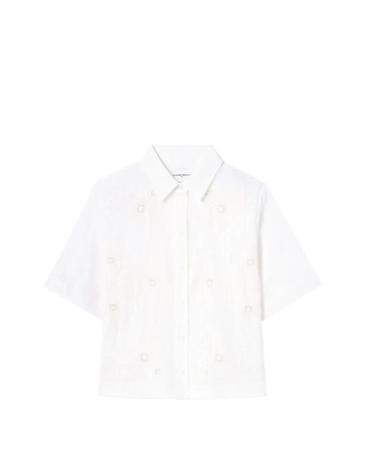 Claudie Pierlot White Embroidered Shirt