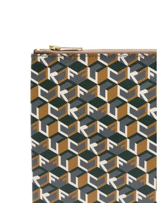 Undercover Gray Patterned Clutch Bag for men