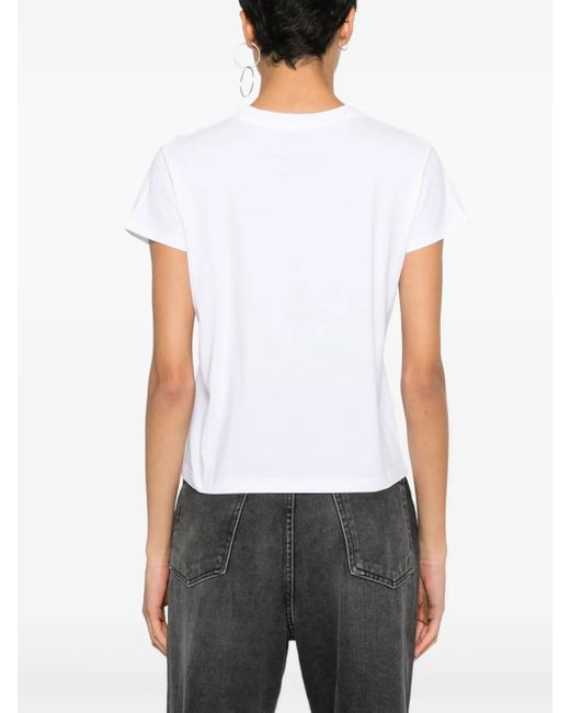 MM6 by Maison Margiela White Logo Cotton T-Shirt