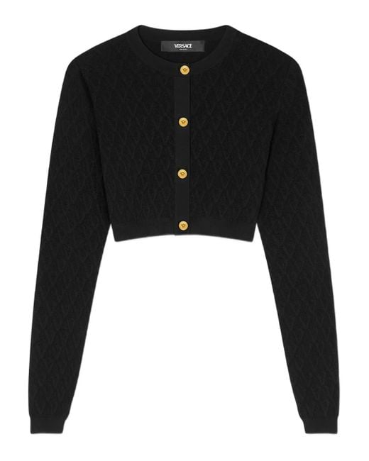 Versace Cropped Est Met Geometrisch Patroon in het Black