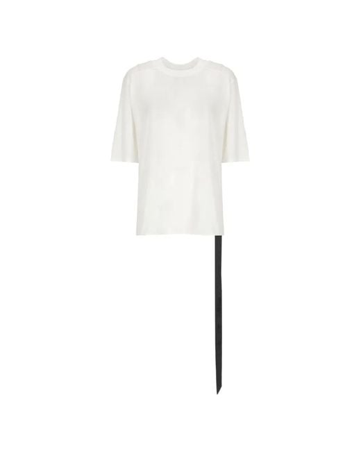 Rick Owens White Walrus Tail-Detail T-Shirt