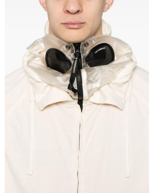 C P Company White Knj Jacket for men