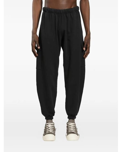 Roadless Black Cotton Jersey Track Pants for men