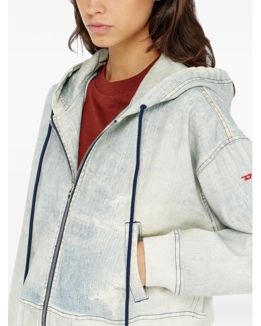 DIESEL White De-Giri-Crop Jogg Sweater