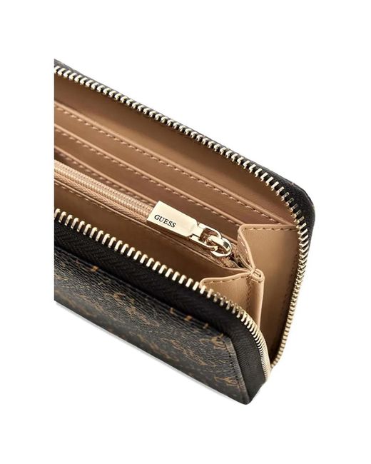 Guess Black Monogram-Pattern Wallet