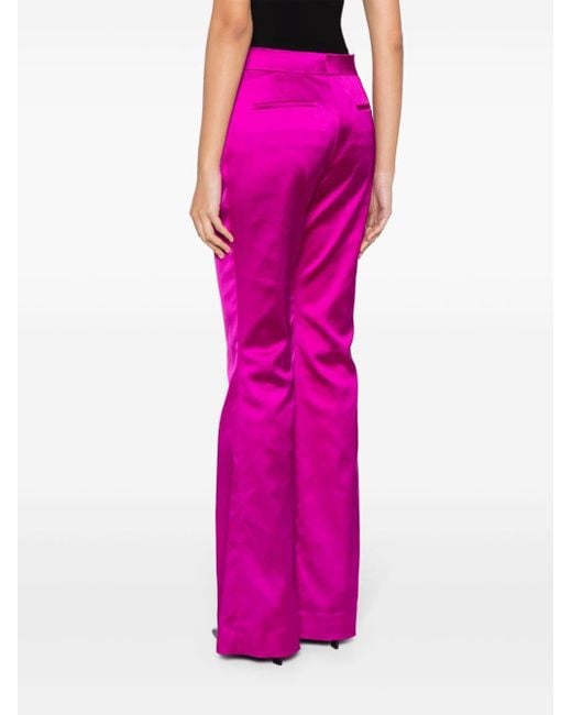 Tom Ford Purple Flared Satin Trousers