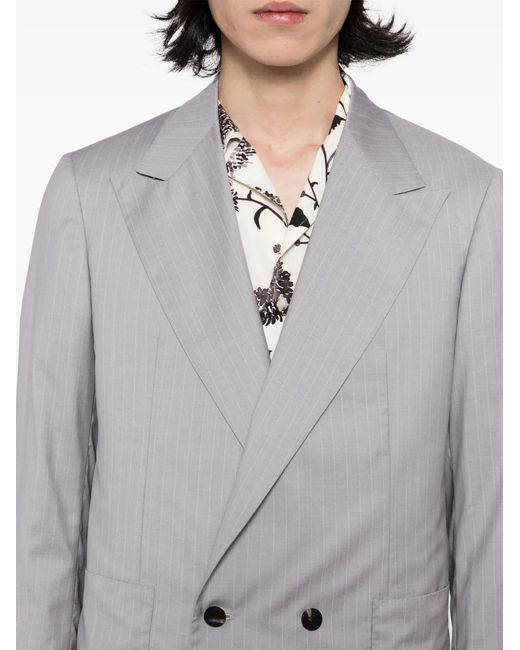 Kiton Gray Pinstripe Suit for men