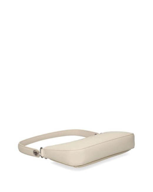 Calvin Klein Natural Logo-Print Shoulder Bag