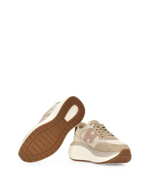 Hogan White H714 Leather Sneakers