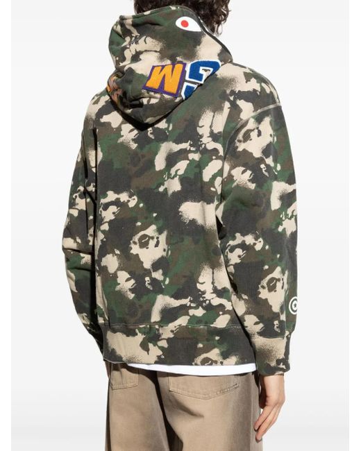 A Bathing Ape Green Logo Hoodie for men