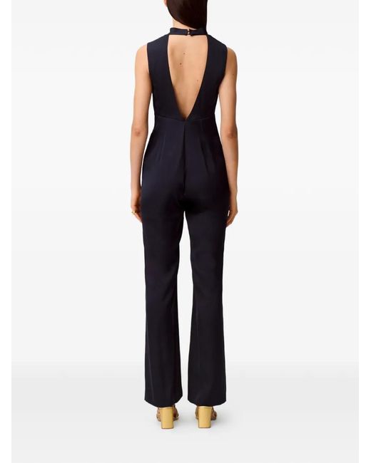 Claudie Pierlot Blue Tie Neck Jumpsuit