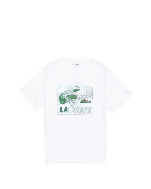 Lacoste Blue Logo-Print T-Shirt for men