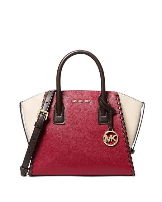 Michael Kors Red Topzip Leather Satchel