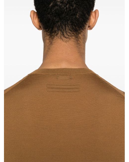 Jersey de manga larga Zegna de hombre de color Brown
