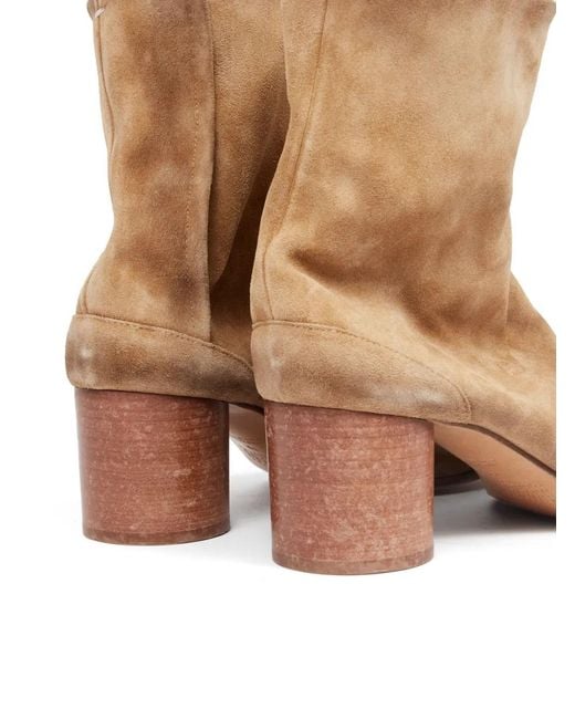 Maison Margiela Brown Tabi 60Mm Leather Ankle Boots